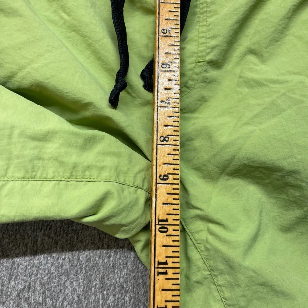 Vtg‎ REI Co-op Mens Hiking Shorts Lime Green Nylon Cargo Pockets Drawstring  S